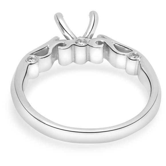 Verragio Insignia Diamond Engagement Ring Setting in 18K White Gold - Picture 4 of 4